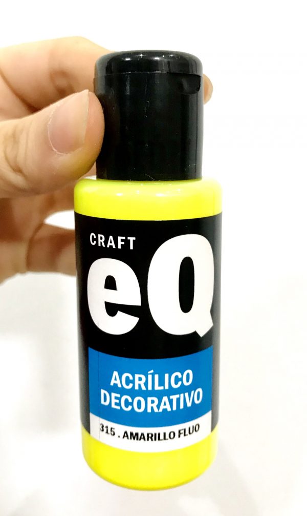Acrilico EQ 50CC AMARILLO FLUO