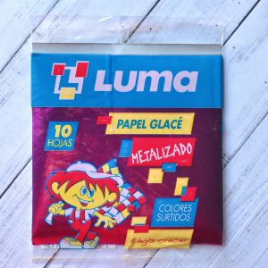 Papel glacé METALIZADO LUMA X10 HOJAS