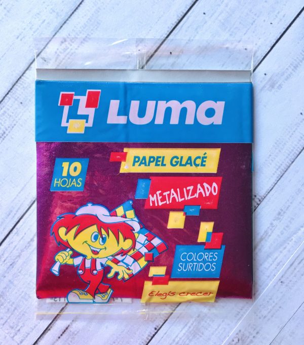 Papel glacé METALIZADO LUMA X10 HOJAS