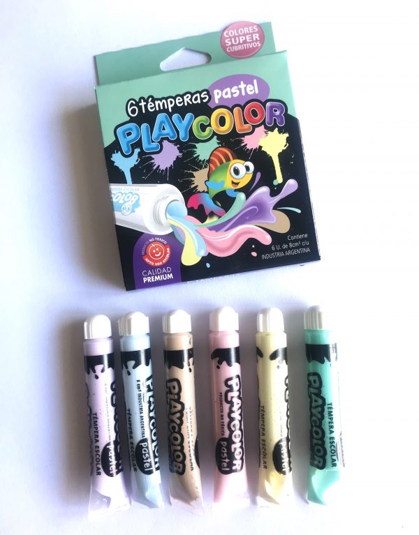 Temperas PLAYCOLOR PASTELES X6 - Imagen 2