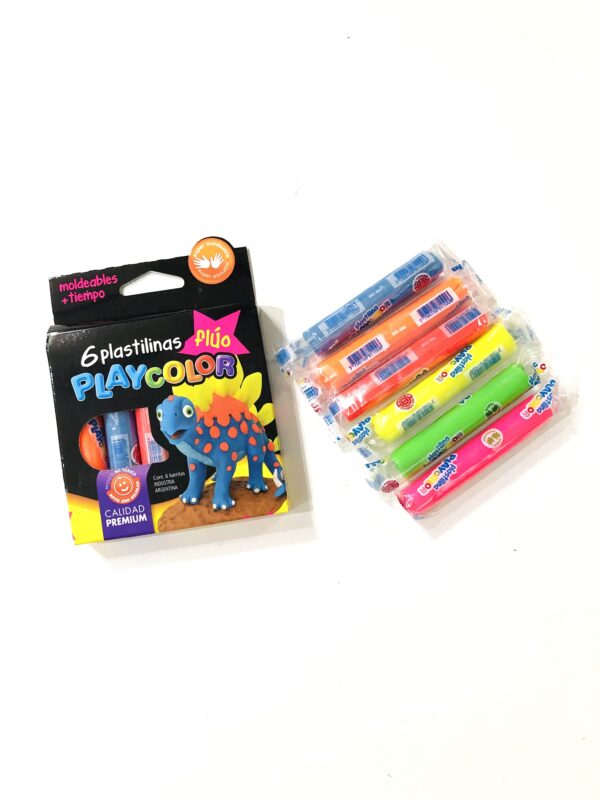 Plastilinas PLAYCOLOR FLUO X6