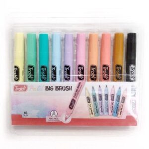 Marcadores TRABI BIG BRUSH x10 pastel