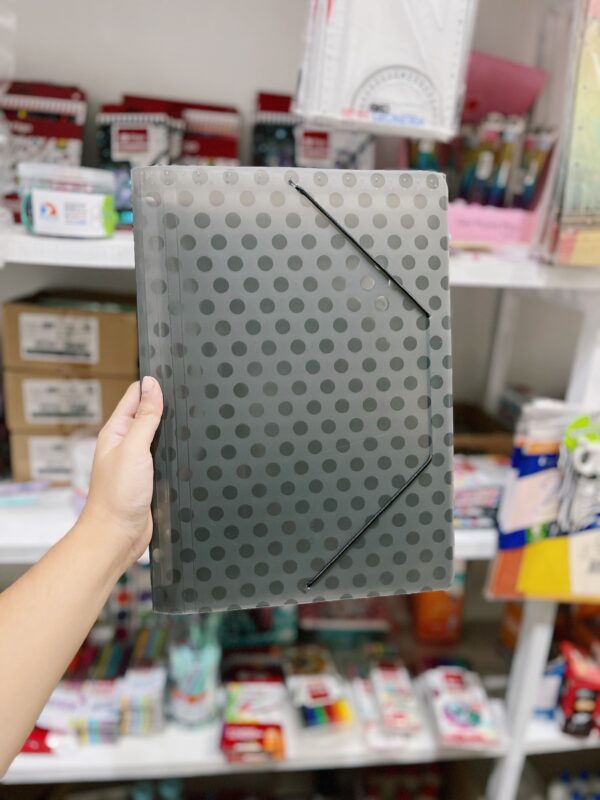 Carpeta clasificadora a4 LUNARES negra