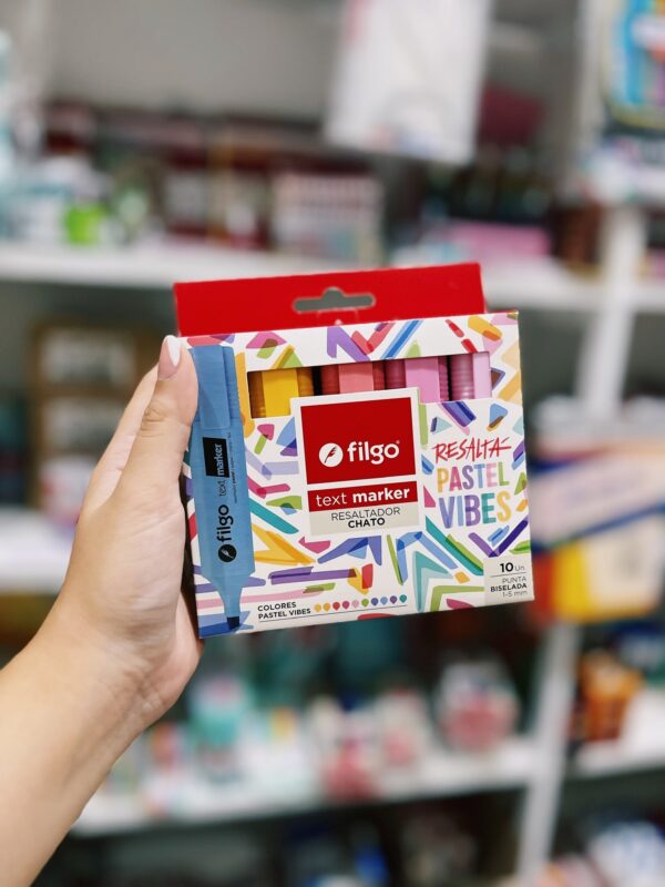 Resaltadores FILGO text marker pastel vibes por 10