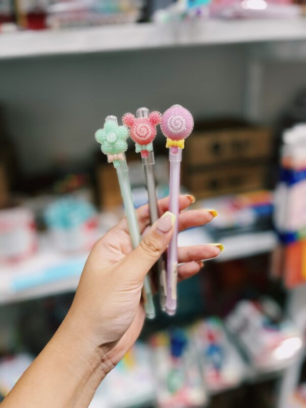 Lapicera ANIMADA candy tinta azul