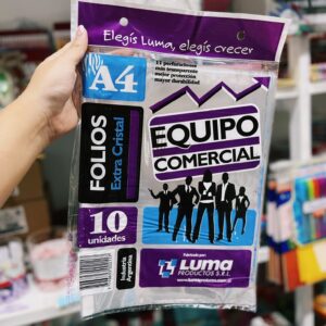 Folios A4 paquete por 10 unidades