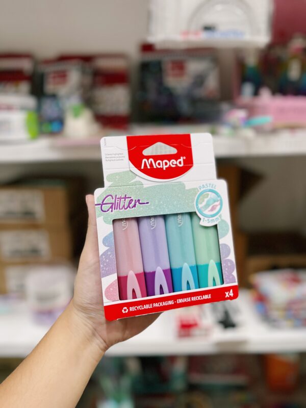 Resaltadores MAPED glitter X4
