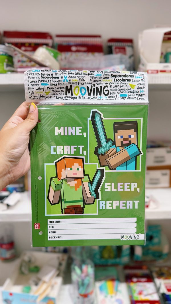 Separadores de materias NUM3 escolar MINECRAFT X6