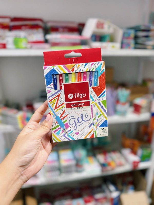 Lapiceras FILGO gel pop colores surtidos x10